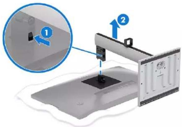 HP E24u G5 - Retrait du socle de moniteur - 3