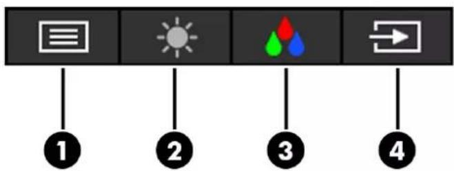HP E24u G4 - Utilisation des boutons de fonction du menu OSD - 2