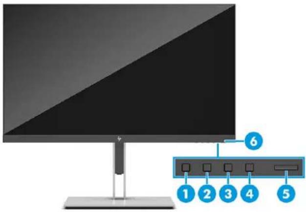 HP E24u G4 - Composants de la partie avant - 1
