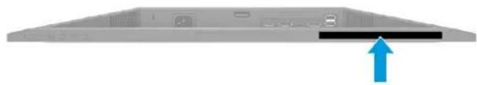 HP E24u G4 - Emplacement du numéro de série et de référence du produit - 1