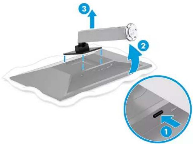 HP E24u G4 - Retrait du socle de moniteur - 2