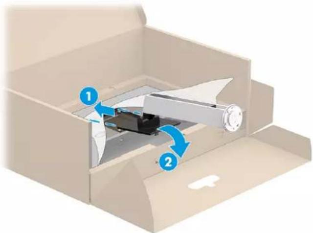 HP E24t G4 - Fixation du socle et de la base du moniteur - 2