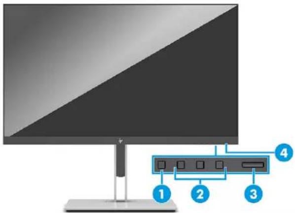 HP E24t G4 - Composants de la partie avant - 1