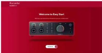 FOCUSRITE Scarlett 4i4 4th Gen - Pour accéder à Easy Start : - 2
