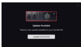 FOCUSRITE Scarlett 4i4 4th Gen - Pour mettre à jour votre Scarlett : - 1