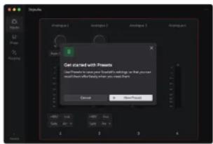 FOCUSRITE Scarlett 4i4 4th Gen - Utilisation des préréglages dans Focusrite Control 2 - 1