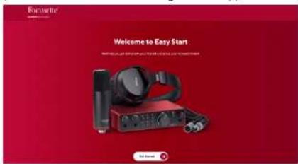 FOCUSRITE Scarlett 2i2 4th Gen - Pour accéder à Easy Start : - 2