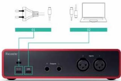 FOCUSRITE Scarlett 2i2 4th Gen - 5V CC Port - 1