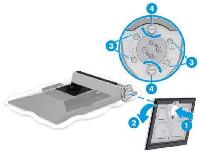 HP E24mv G4 - Fixation du socle de moniteur - 3