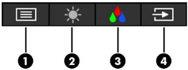 HP E24mv G4 - Utilisation des boutons de fonction du menu OSD - 2
