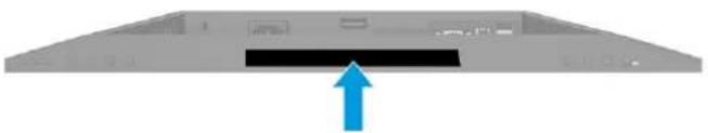 HP E24mv G4 - Emplacement du numéro de série et de référence du produit - 1