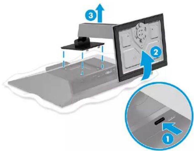 HP E24mv G4 - Retrait du socle de moniteur - 3
