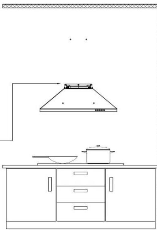 CIARRA CBCB6201 - Installer la hotte (Evacuation): - 2