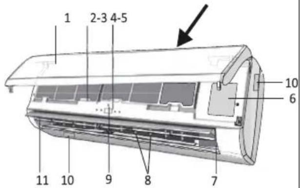 TCL Gentle Cool S24P8S0 - NOMS DES PIÈCES - 1