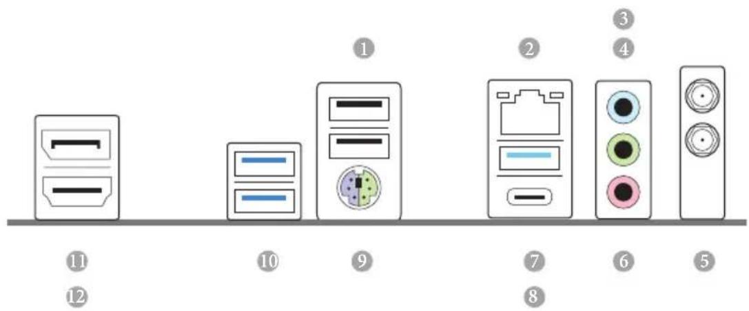 Diagram showing 12 labeled electronic device components including printer, server, and indicator lights