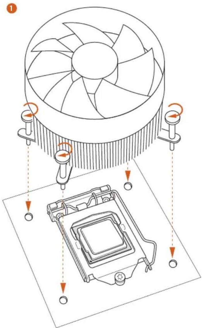 ASROCK B85 Anniversary - Installing the CPU Fan and Heatsink - 2