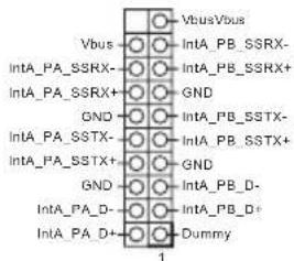 Vbus IntA_PA_SSRX- IntA_PA_SSRX+ GND IntA_PA_SSTX- IntA_PA_SSTX+ GND IntA_PA_D- IntA_PA_D+ VbusVbus IntA_PB_SSRX- IntA_PB_SSRX+ GND IntA_PB_SSTX- IntA_PB_SSTX+ GND IntA_PB_D- IntA_PB_D+ Dummy 1