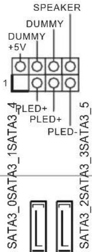 SPEAKER DUMMY DUMMY +5V 1 PLED+ PLED+ PLED- SATA3_0SATA3_1SATA3_4 SATA3_2SATA3_3SATA3_5