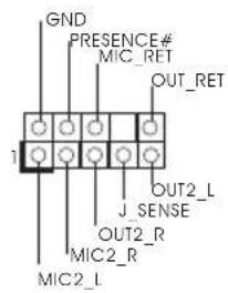 GND PRESENCE# MIC_RET OUT_RET 1 J. SENSE OUT2_L J. SENSE OUT2_R MIC2_R MIC2_L