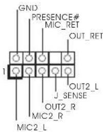 GND PRESENCE# MIC_RET OUT_RET 1 OUT2_L J_SENSE OUT2_R MIC2_R MIC2_L