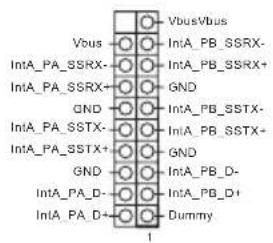 VbusVbus Vbus IntA_PB_SSRX- IntA_PB_SSRX+ GND IntA_PB_SSTX- IntA_PB_SSTX+ GND IntA_PB_D- IntA_PB_D+ Dummy 1