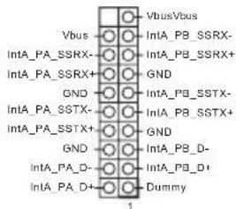 Vbus/Vbus Vbus IntA_PB_SSRX- IntA_PB_SSRX+ GND IntA_PB_SSTX- IntA_PB_SSTX+ GND IntA_PB_D- IntA_PB_D+ Dummy 1