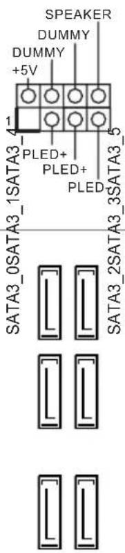 SPEAKER DUMMY DUMMY +5V PLED+ PLED+ PLED+ PLED SATA3_0SATA3_1SATA3_4-1 SATA3_2SATA3_3SATA3_5