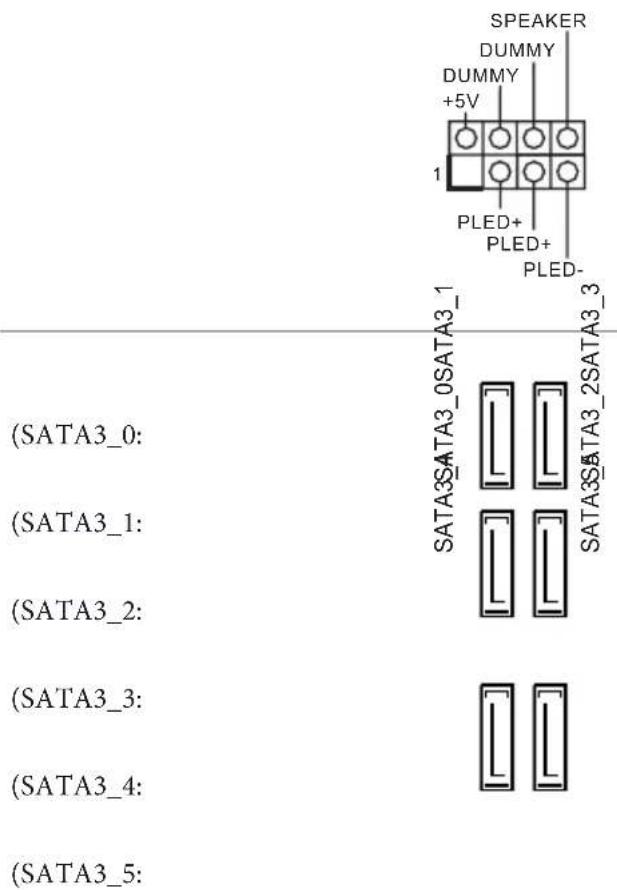(SATA3_0: (SATA3_1: (SATA3_2: (SATA3_3: (SATA3_4: (SATA3_5: SPEAKER DUMMY DUMMY +5V PLED+ PLED+ PLED- SATA3SATA3_0SATA3_1 SATA3SATA3_2SATA3_3
