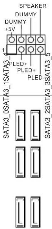 SPEAKER DUMMY +5V 1 PLED+ PLED+ PLED- SATA3_0SATA3_1SATA3_4 PLED-3SATA3_5 SATA3_2SATA3_3SATA3_5