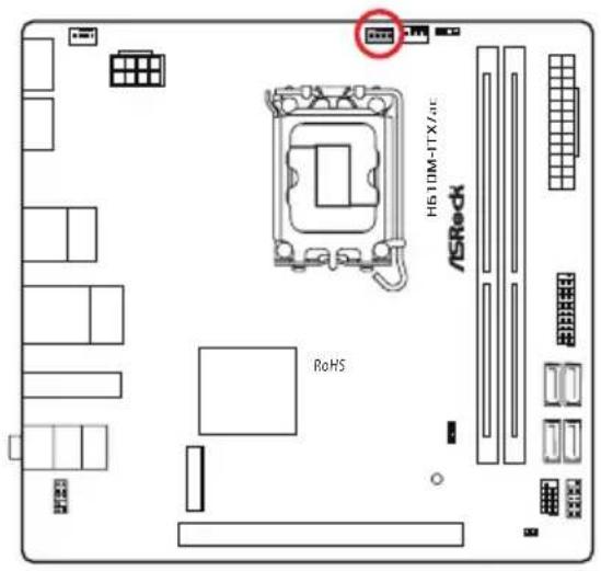 ASROCK H610M-ITX/ac - オンボードのヘッダーとコネクター - 10