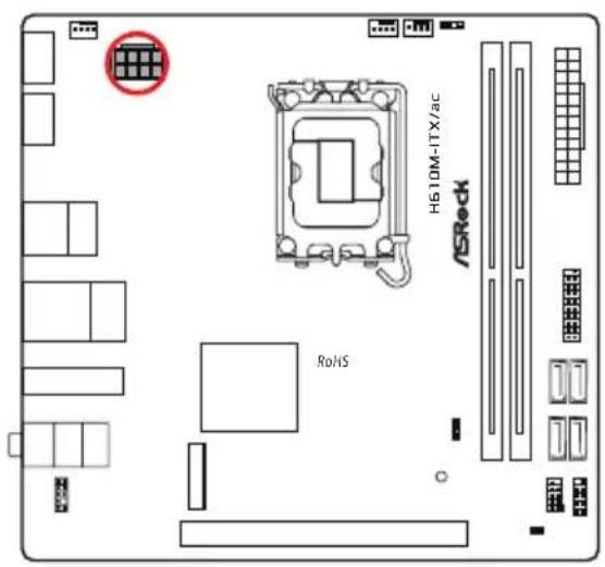 ASROCK H610M-ITX/ac - オンボードのヘッダーとコネクター - 12