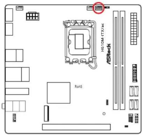 ASROCK H610M-ITX/ac - オンボードのヘッダーとコネクター - 8