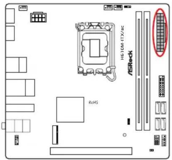 ASROCK H610M-ITX/ac - オンボードのヘッダーとコネクター - 11