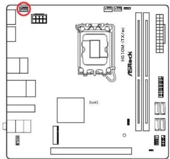 ASROCK H610M-ITX/ac - オンボードのヘッダーとコネクター - 9