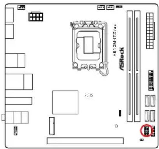 ASROCK H610M-ITX/ac - オンボードのヘッダーとコネクター - 4