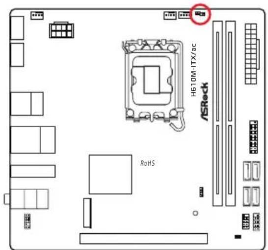 ASROCK H610M-ITX/ac - オンボードのヘッダーとコネクター - 13