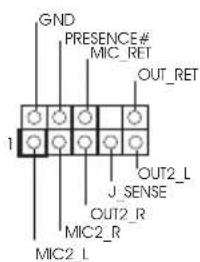 GND PRESENCE# MIC_RET OUT_RET 1 J_SENSE OUT2_R MIC2_R MIC2_L
