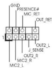 GND PRESENCE# MIC_RET OUT_RET 1 J_SENSE OUT2_L J_SENSE MIC2_R MIC2_L