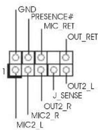 GND PRESENCE# MIC_RET OUT_RET 1 J_SENSE OUT2_R MIC2_R MIC2_L
