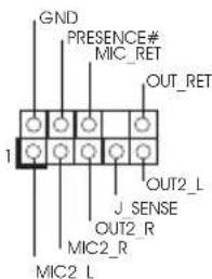 GND PRESENCE# MIC_RET OUT_RET 1 J SENSE OUT2_R MIC2_R MIC2_L