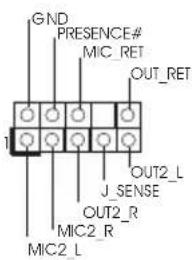 GND PRESENCE# MIC_RET OUT_RET 1 OUT2_L J_SENSE OUT2_R MIC2_R MIC2_L