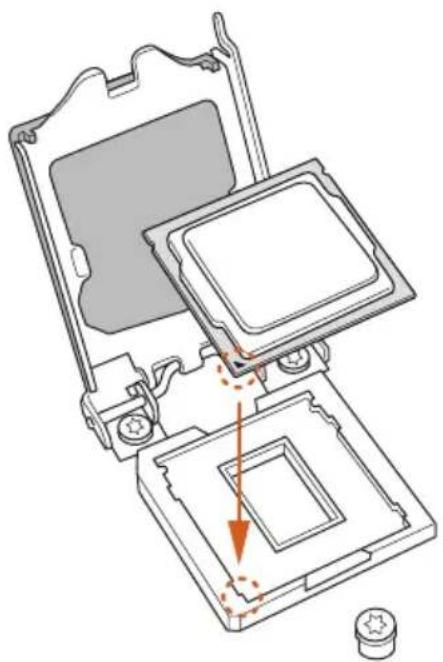 ASROCK H310CM-HDV - Installing the CPU - 4