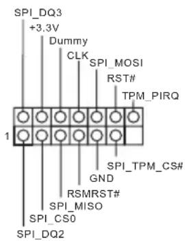 SPI_DQ3 +3.3V Dummy CLK SPI_MOSI RST# TPM_PIRQ 1 SPI_TPM_CS# GND RSMRST# SPI_MISO SPI_CS0 SPI_DQ2