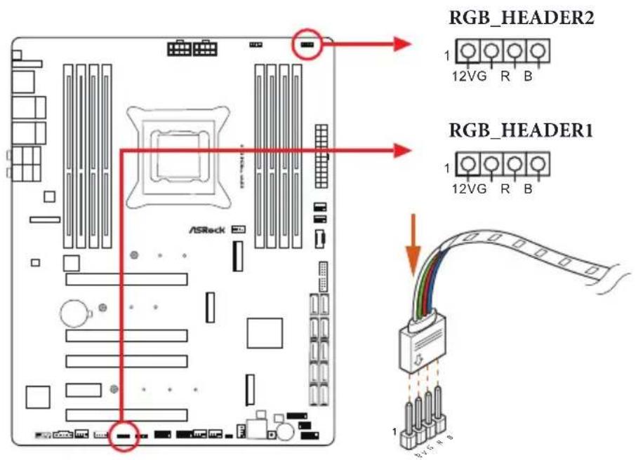 ASROCK X299 Taichi CLX - Connecting the LED Strip - 1
