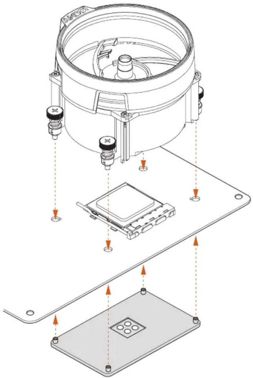 ASROCK X570 Extreme4 - Installing the AM4 Box Cooler SR2 - 3