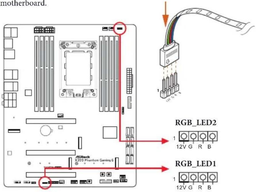 ASROCK X399 Phantom Gaming 6 - Connecting the LED Strip - 1