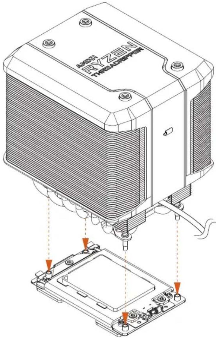 ASROCK X399 Phantom Gaming 6 - Installing the CPU Cooler - 2