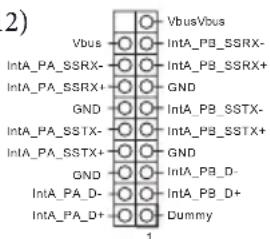 2) Vbus IntA_PA_SSRX- IntA_PA_SSRX+ GND IntA_PA_SSTX- IntA_PA_SSTX+ GND IntA_PA_D- IntA_PA_D+ VbusVbus IntA_PB_SSRX- GND IntA_PB_SSTX- IntA_PB_SSTX+ GND IntA_PB_D- Dummy 1