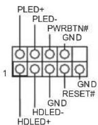 PLED+ PLED- PWRBTN# GND 1 GND RESET# GND HDLED- HDLED+