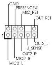 GND PRESENCE# MIC_RET OUT_RET 1 J_SENSE OUT2_L J_SENSE MIC2_R MIC2_L